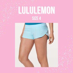 Blue Glow Size 4 Lululemon Low Rise Speed Up Shorts 2.5”